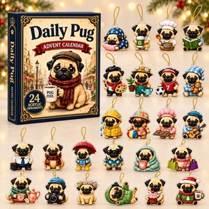 Daily Pug Advent Calendar 2026 - 24-Day Festive Countdown, Acrylic Charms Blind Box - Gift For Dog Lovers 5b04b006-02c4-43b7-a883-9c22589c11c7-pug-box-charms.png