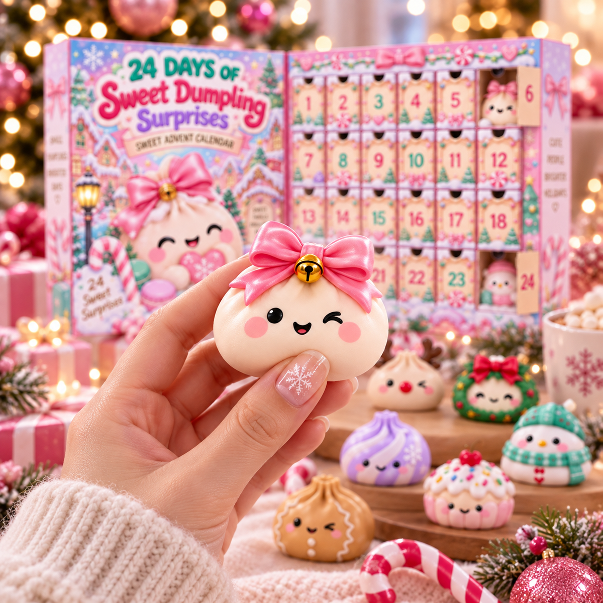 Pink Dumpling Advent Calendar 2026, 24 Days Squishy Christmas Countdown, Kawaii Surprise Toys, Cute Pink Holiday Gift for Girls 5b0ea96c-4e46-4d1a-8f44-d2724bbb02fe-0484f661-14c2-4714-96f6-e18d08f6f663.png