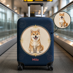Custom Pet Portrait Luggage Cover – Travel Badge Edition - Personalized Luggage Cover 5b24457d-5393-480e-a4fb-ea8ee629e124.png