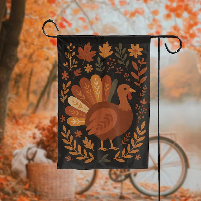 Thanksgiving Turkey Garden Flag, Fall Harvest Yard Decor, Autumn Outdoor Decoration, Rustic Farmhouse Thanksgiving Flag 5b3831bb-61fd-454f-b4b1-b6f5e998e300-fggfg.webp
