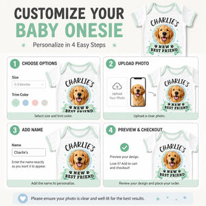 Pet Photo Baby Onesie - [Name]'s New Best Friend - Personalized Baby Onesie With Color 5b3ba4d9-a0ae-4802-ac42-012139565595.jpg