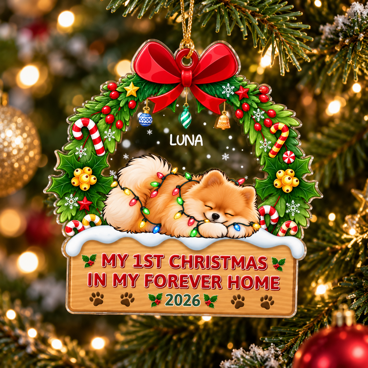My 1st Christmas In My Forever Home - Personalized Acrylic Ornament 5b42151d-360c-46a6-8988-4976b6a0cf97-BANNER.png