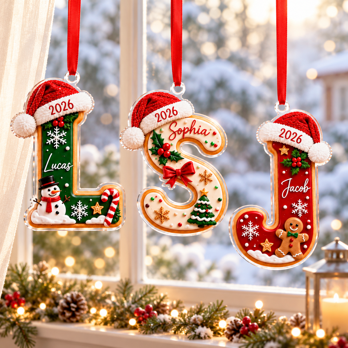 Personalized Gingerbread Kid Christmas Ornament, Custom Name Initial Letter with Year, Kids Holiday Keepsake, Christmas Tree Decoration Gift 5b4ca2eb-08e2-49a0-be32-92478ae312b9-banner-1.png