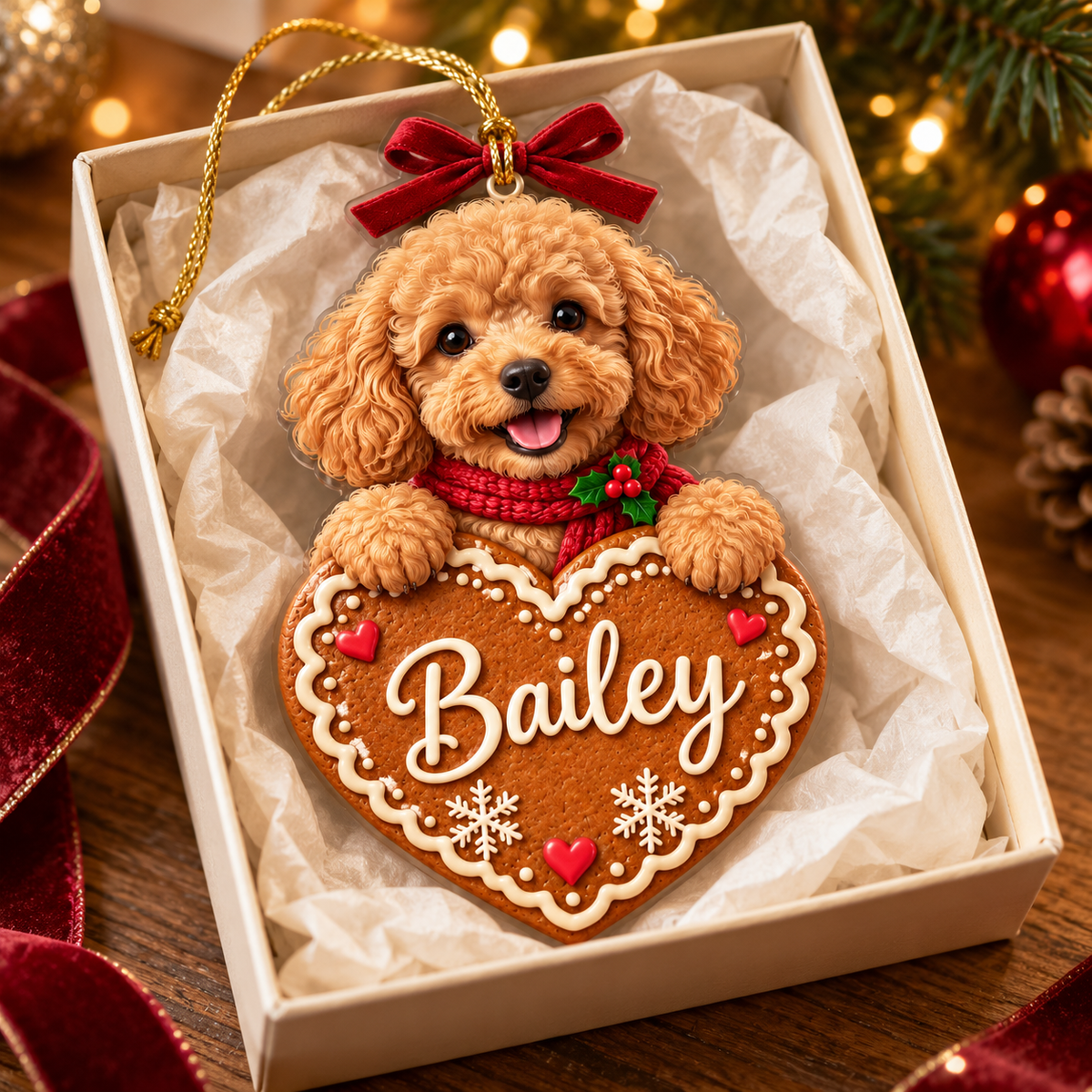 Personalized Dog Christmas Ornament – Custom Pet Photo & Name, 3D Relief Gingerbread Heart Ornament, Christmas Gift for Dog Lovers 5b53eecb-34c9-4b1a-b5c5-39ce6c74a85e-Bailey-s-Cozy-Gingerbread-Ornament-Gift-3.png