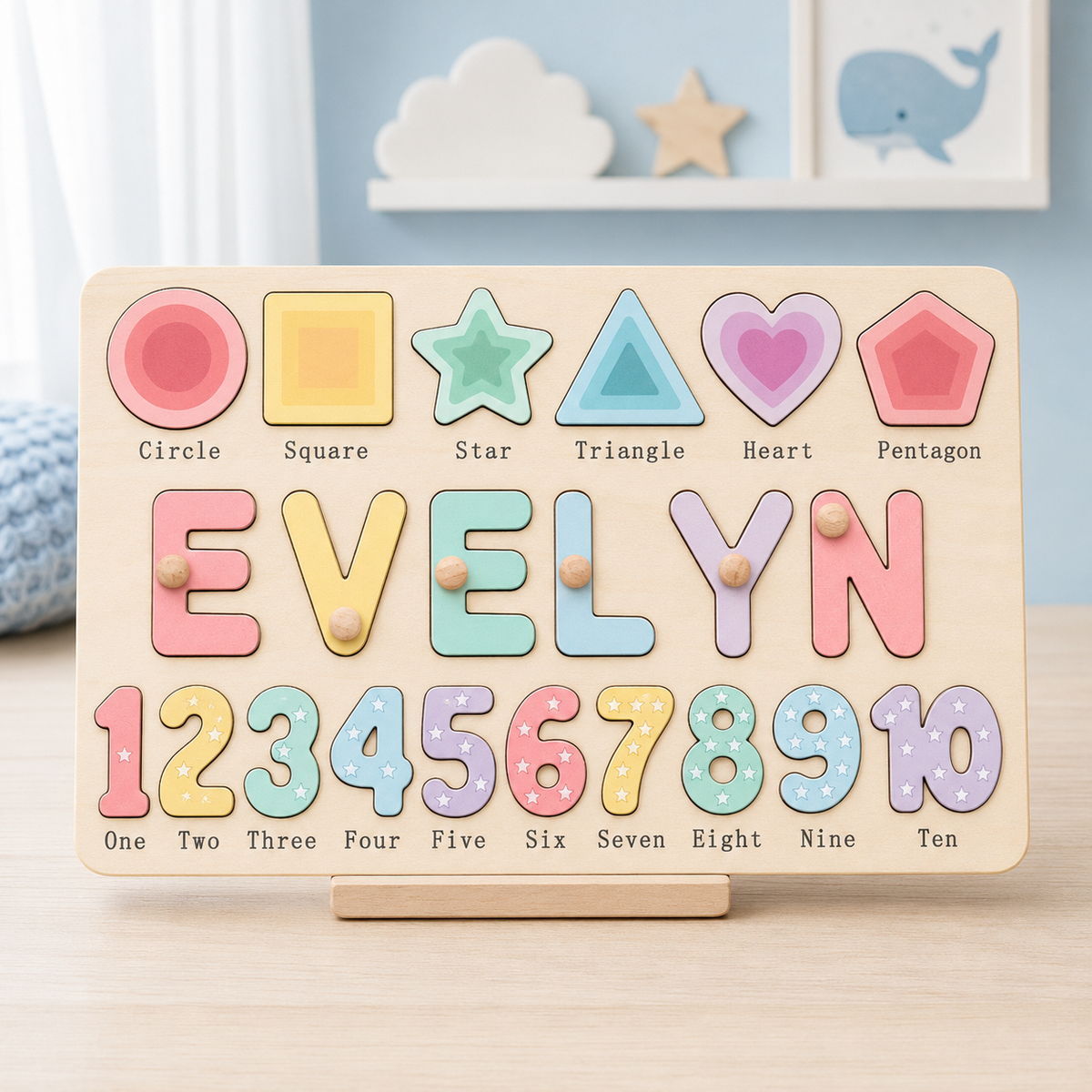 Custom Handmade Name Puzzle with geometry, Wood Toy, Personalized Birthday Gift for Kids, Christmas Gifts for Toddlers, Unique New Baby Gift 5bb1b5f4-5b64-4e89-a377-9da01707f55a-5a27a826-233a-4989-962f-628449a64b84.png