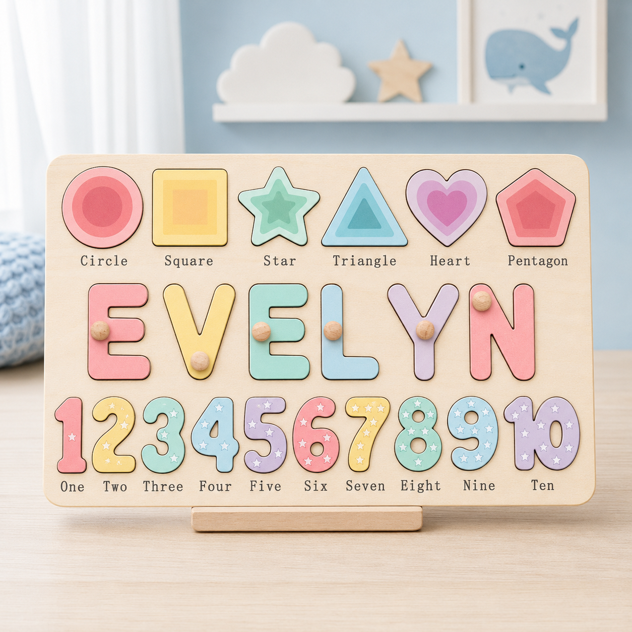 Custom Handmade Name Puzzle with geometry, Wood Toy, Personalized Birthday Gift for Kids, Christmas Gifts for Toddlers, Unique New Baby Gift 5bb1b5f4-5b64-4e89-a377-9da01707f55a-5a27a826-233a-4989-962f-628449a64b84.png