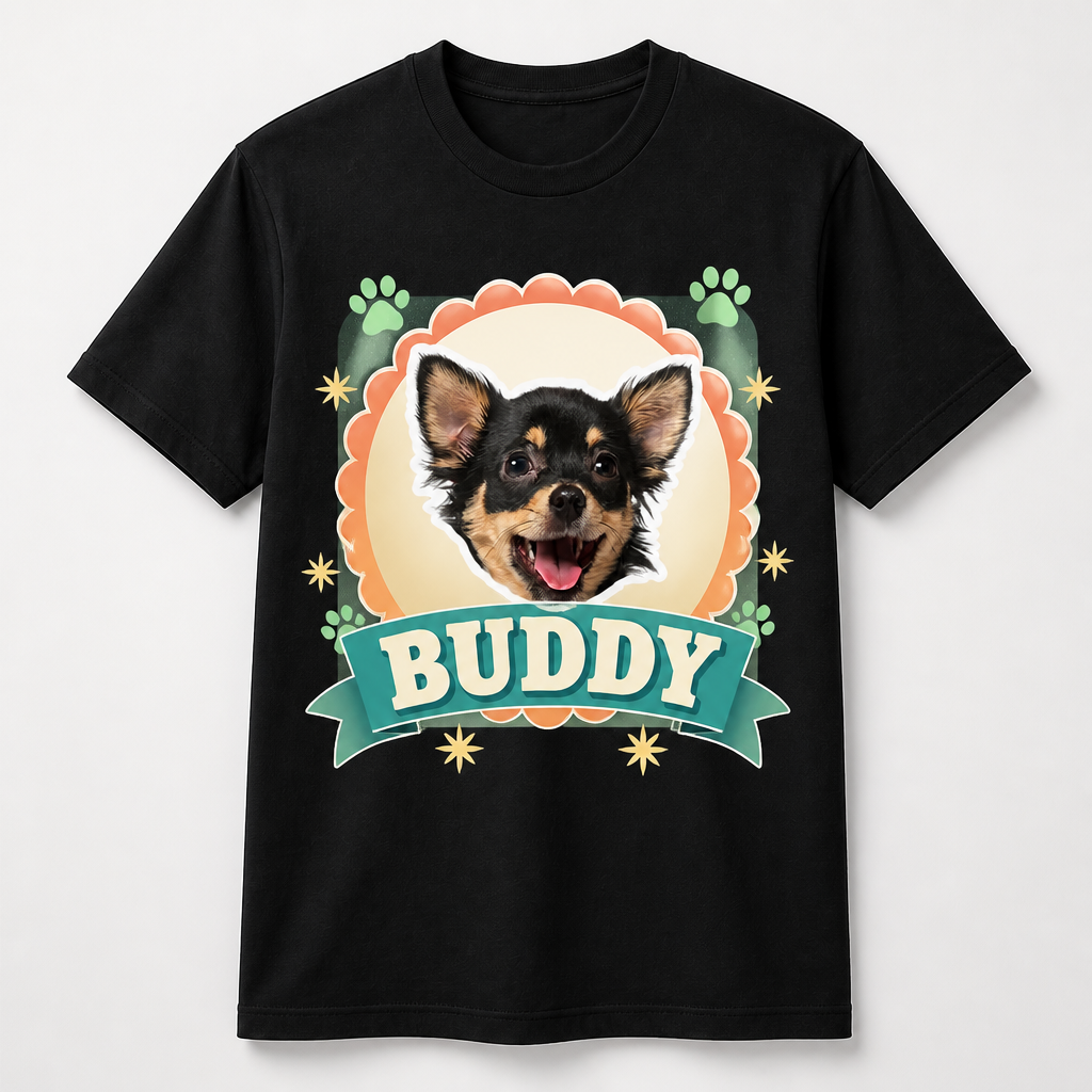 Retro Scallop Custom Pet Photo Name Tee - Personalized T-shirt 5bbbe452-4124-4190-8b98-72da8c6f7321.png