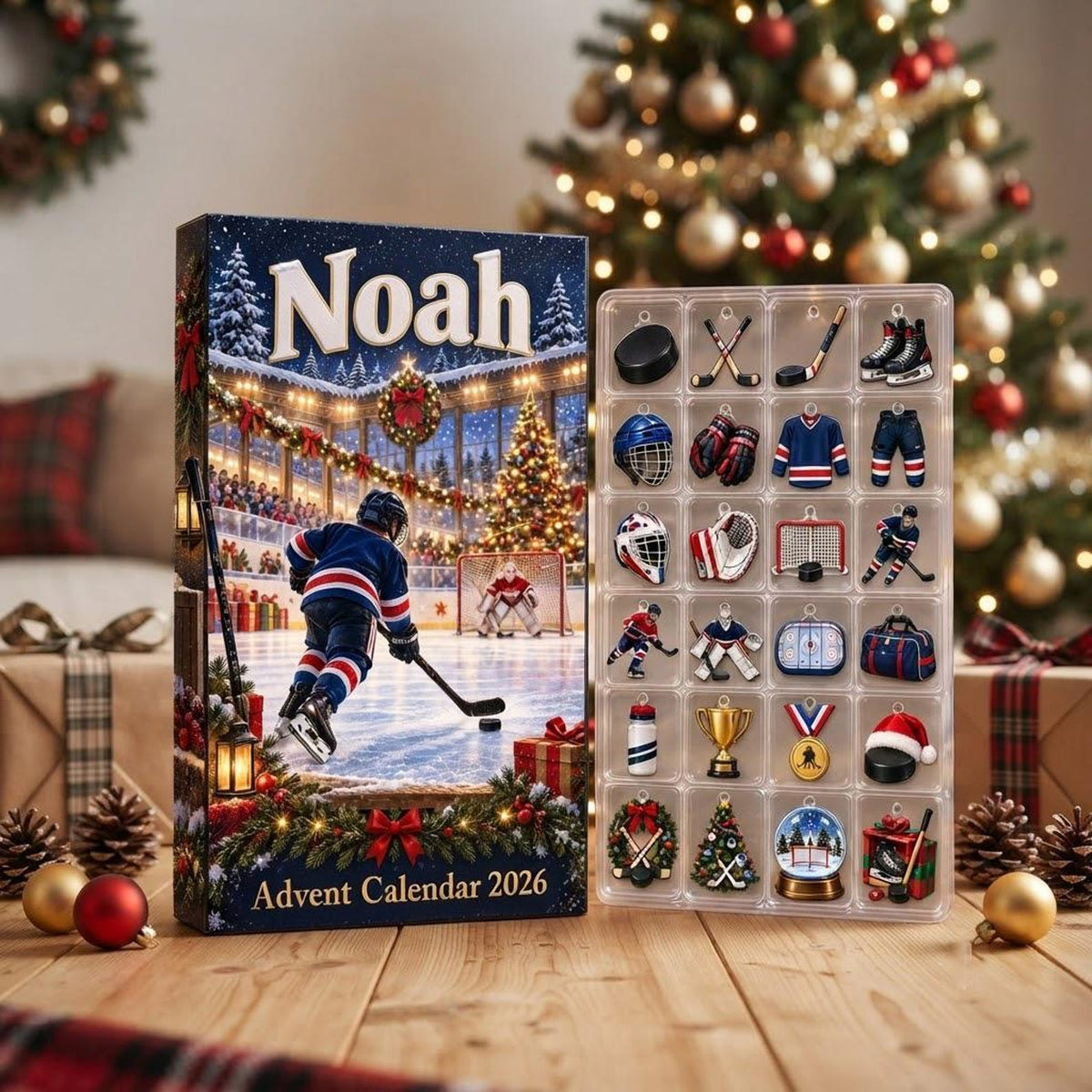 Personalized Hockey Advent Calendar 2026, 24 Ice Hockey Charms, Custom Name Christmas Countdown Gift for Hockey Players 5bc2444a-2726-41d1-aa88-81d81e712931-il_1588xN.8509495416_34cz.jpg