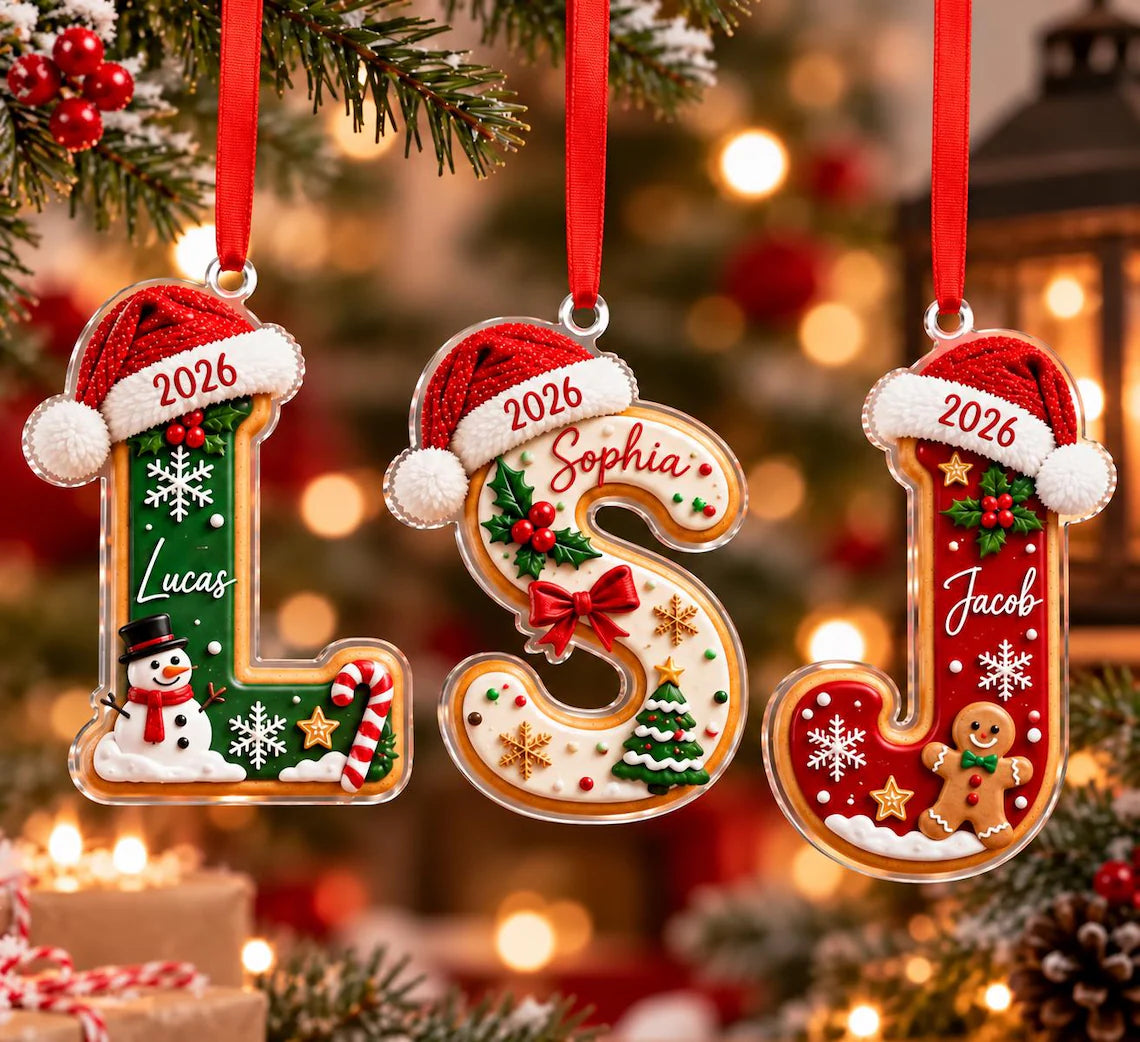 Personalized Gingerbread Kid Christmas Ornament, Custom Name Initial Letter with Year, Kids Holiday Keepsake, Christmas Tree Decoration Gift 5bc47e22-5e87-46f7-879b-bc0bb6dd052a-1.webp