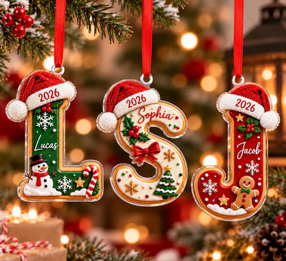 Personalized Gingerbread Kid Christmas Ornament, Custom Name Initial Letter with Year, Kids Holiday Keepsake, Christmas Tree Decoration Gift 5bc47e22-5e87-46f7-879b-bc0bb6dd052a-1.webp