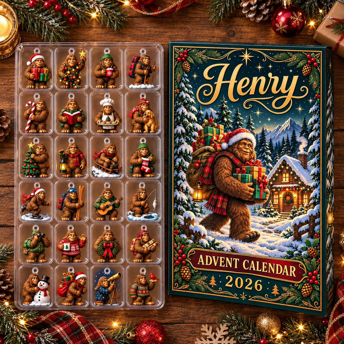 Personalized Name Bigfoot Christmas Advent Calendar, Custom Name Sasquatch Charm Blind Box 5bc49526-44e0-47f8-a83f-8a169912b880-il_1588xN.8595032676_9i5x.jpg