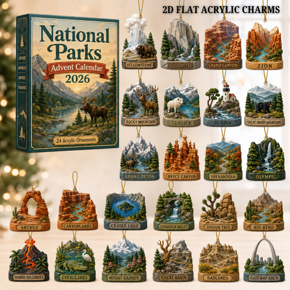ational Parks Advent Calendar 2026 - 24-Day Festive Countdown, Acrylic Charms Blind Box - Gift For Family & Friends 5bc70250-374d-4df7-b2db-78b368681e39-text-national-parks.png