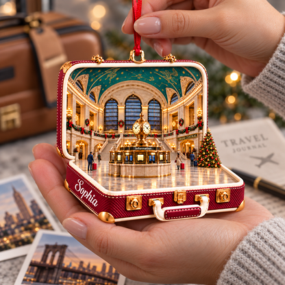 Personalized Grand Central Terminal 3D Suitcase Christmas Ornament – New York City Souvenir & Gift for NYC Lovers 5bcab3b7-a876-496e-b13d-13753290442d-Handheld-Grand-Central-Christmas-ornament-2.png