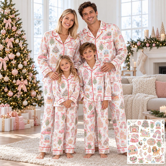 Matching Family Christmas Pajamas, Fancy Pink Grandmillennial Xmas PJs, 5bd04953-f39c-4c95-bbee-53019fde1b41-t-i-xu-ng-80-.png