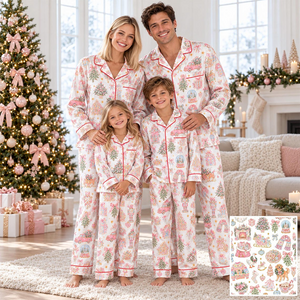 Matching Family Christmas Pajamas, Fancy Pink Grandmillennial Xmas PJs, 5bd04953-f39c-4c95-bbee-53019fde1b41-t-i-xu-ng-80-.png
