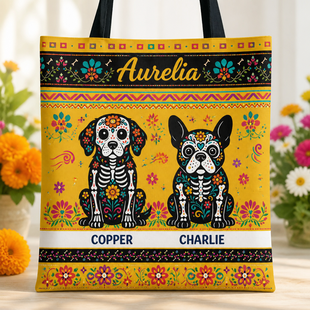 Sugar Skull Dogs Personalized Photo Tote - Personalized AOP Tote 5bda6e25-b9d0-418c-9905-dfbae0034ca7.png