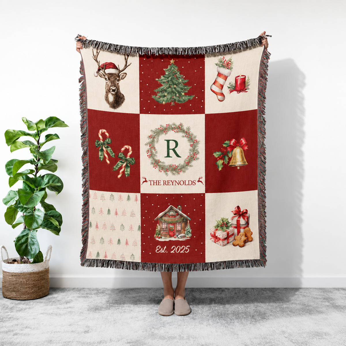 Personalized Christmas Family Blanket, Custom Family Name Throw, Holiday Home Decor Blanket, Christmas Gift For Parents & Families 5be6ae02-6e4b-4a56-8183-92d4d5ebdb03-b2.png