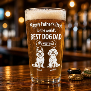 Best Dog Dad Photo Beer Glass – Father’s Day – Custom Pets & Names - Personalized Beer Glass 5bf4cbc2-d43d-4b08-951b-f920d063d4e7.png