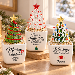 Personalized Mini Glass Christmas Tree, Custom Teacher Christmas Gift, Name Ceramic Flower Pot, Holiday Desk Keepsake 5bfdcdf7-4bc6-498b-913d-0df7db455cac-1.png