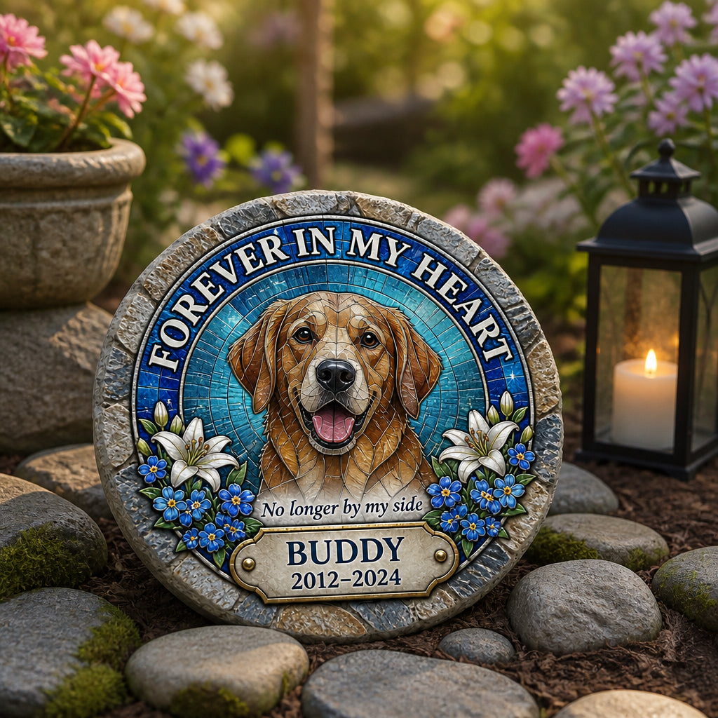 Pet Memorial Stone – Stained-Glass Style Portrait, Name & Years - Personalized Memorial Stone 5c0419d2-bb93-4cd0-a16b-b7074734366c.jpg