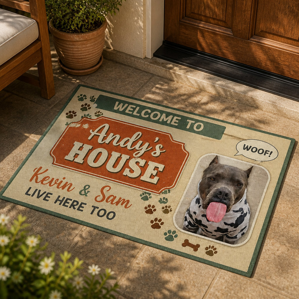 Personalized Pet Photo Welcome Doormat – [Name]'s House - Personalized Doormat 5c3b60ff-bdf0-4b8e-b702-34db0c0992e6.jpg