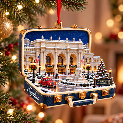 Personalized Washington DC Union Station 3D Suitcase Christmas Ornament – Travel Souvenir & Gift for DC Lovers 5c67dd7c-65ba-4763-892c-49229dca84d2-Miniature-Union-Station-Christmas-Suitcase-Ornament-1.png