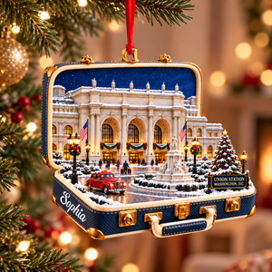 Personalized Washington DC Union Station 3D Suitcase Christmas Ornament – Travel Souvenir & Gift for DC Lovers 5c67dd7c-65ba-4763-892c-49229dca84d2-Miniature-Union-Station-Christmas-Suitcase-Ornament-1.png
