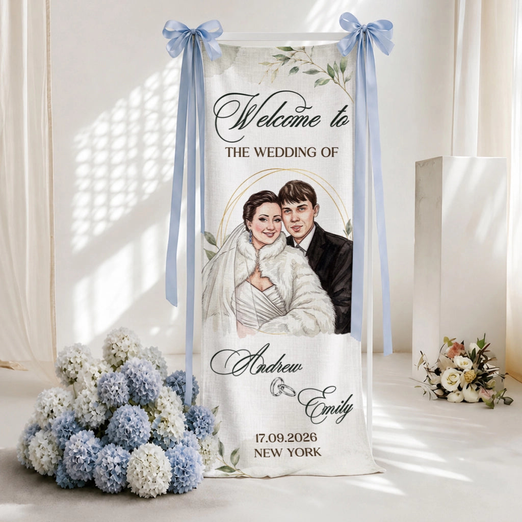 Welcome To The Wedding Of Us - Personalized Welcome Sign - Wedding Decoration 5c6d064a-ef53-41ed-bcd3-72ac705afdd3-4.webp
