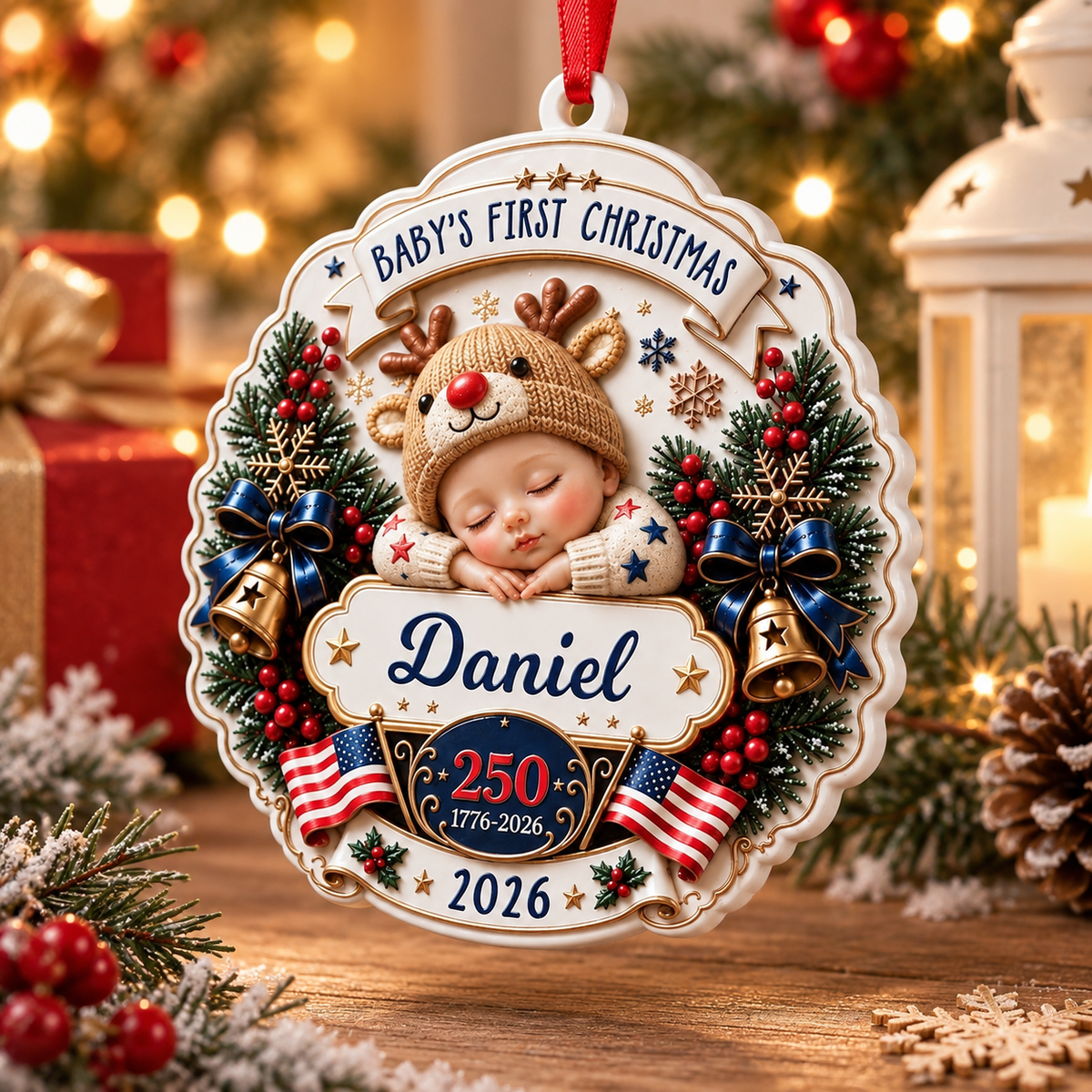 Personalized Baby First Christmas Ornament, Custom Name 1776-2026 Keepsake, 3D Relief Print 5c862e00-b3e2-44ce-903d-72b5acc0976f-3c32d274-b0fe-46a4-b6a4-50a707006c99.png