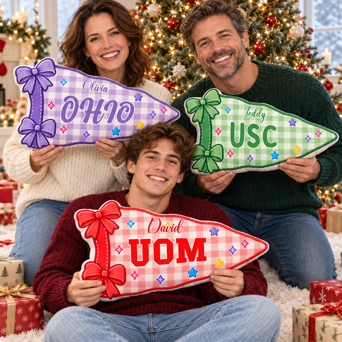 University Pennant Custom Shaped Pillow -  Custom Student Name Gift, College Acceptance Keepsake, Christmas Decor 5c88db5d-9929-43bc-853b-28a2c13f0e29-5.png
