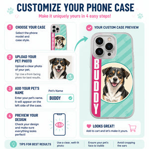 Custom Pet Portrait Phone Case with Name – Stripe Ribbon Edition - Personalized Phonecase 5ca27f62-e349-456b-8824-52c76404ba98.jpg