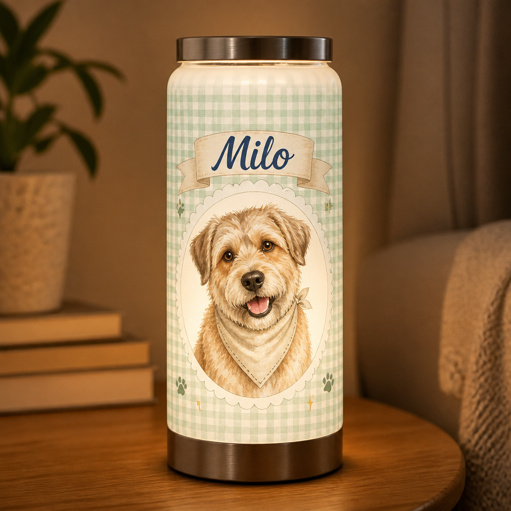 Custom Pet Portrait Gingham Kitchen Towel with Name - Personalized Bottle Lamp 5cac54a8-b742-44a8-be20-b4025ec4dc26.png