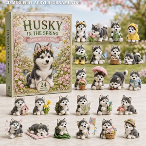 Husky In The Spring Advent Calendar 2026 - 24-Day Festive Countdown, Acrylic Charms Blind Box - Gift For Dog Lovers 5cb30cdd-69df-4279-9e43-05196e977ab8-spring-husky-text-2.png