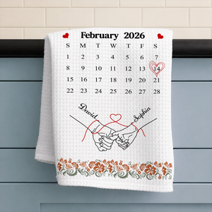 Couple Forever Together Wedding Gifts - Personalized Kitchen Towel 5cbbde9d-2079-4b71-85d4-abfd1655f1dc-3-36-.png