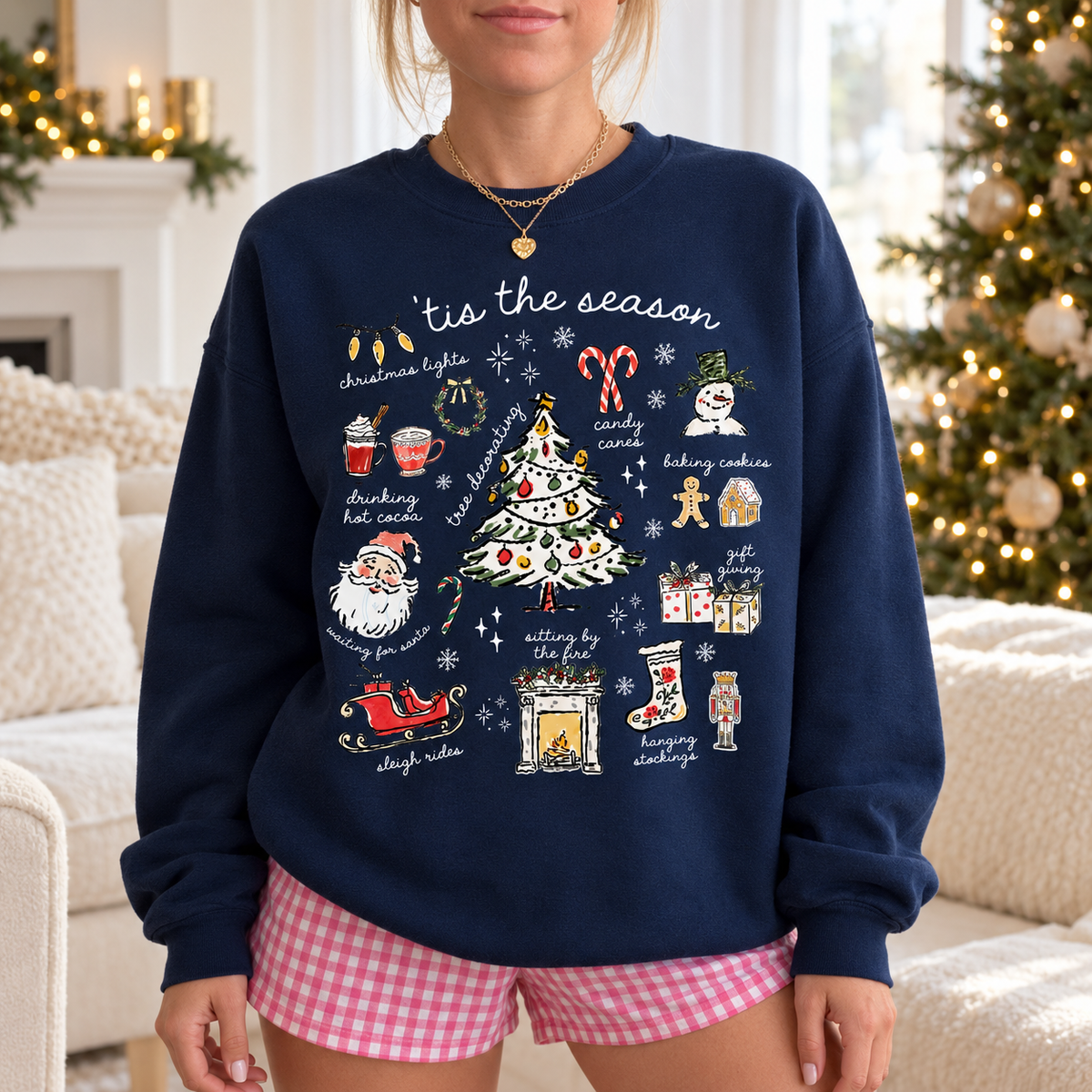 Tis the Season Christmas Sweatshirt, Retro Holiday Shirt, Christmas Tree Shirt, Santa Sweatshirt, Womens Christmas Gift, Festive Sweater 5cbfc4d6-cbe2-42ed-b5fb-12f892a3cc50-banenr-4.png