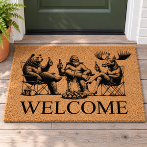 Funny Bigfoot Bear & Moose Coir Doormat, Camping Friends Welcome Mat, Rustic Cabin Decor, New Home Housewarming Gift 5cc2557e-8da9-48a5-8f43-646f2f82e61e-Th-m-ch-o-m-ng-phong-c-ch-d-ngo-i-1.png