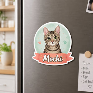 Custom Pet Portrait Name Badge Fridge Magnet - Personalized Custom Shape Fridge Magnet 5cccf90a-f5ec-466a-a8be-3ea142d7edd9.jpg