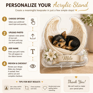 Angel Wings Pet Memorial Acrylic Plaque — Custom Photo Portrait & Name - Personalized Acrylic Custom shape Standing 1 layer (FS) 5cf9d70a-ee01-4fdc-825a-7bea3452cfda.jpg