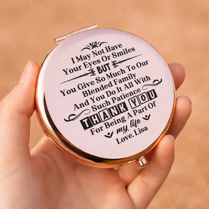 Bonus Mom I May Not Have Your Eyes Or Smiles - Personalized Compact Mirror 5d03c57d-d1e8-4e50-a3f8-4bd0a10c988a-BonusMomIMayNotHaveYourEyesOrSmiles-PersonalizedCompactMirror-TA604-HAL3966-Mockup-3.jfif