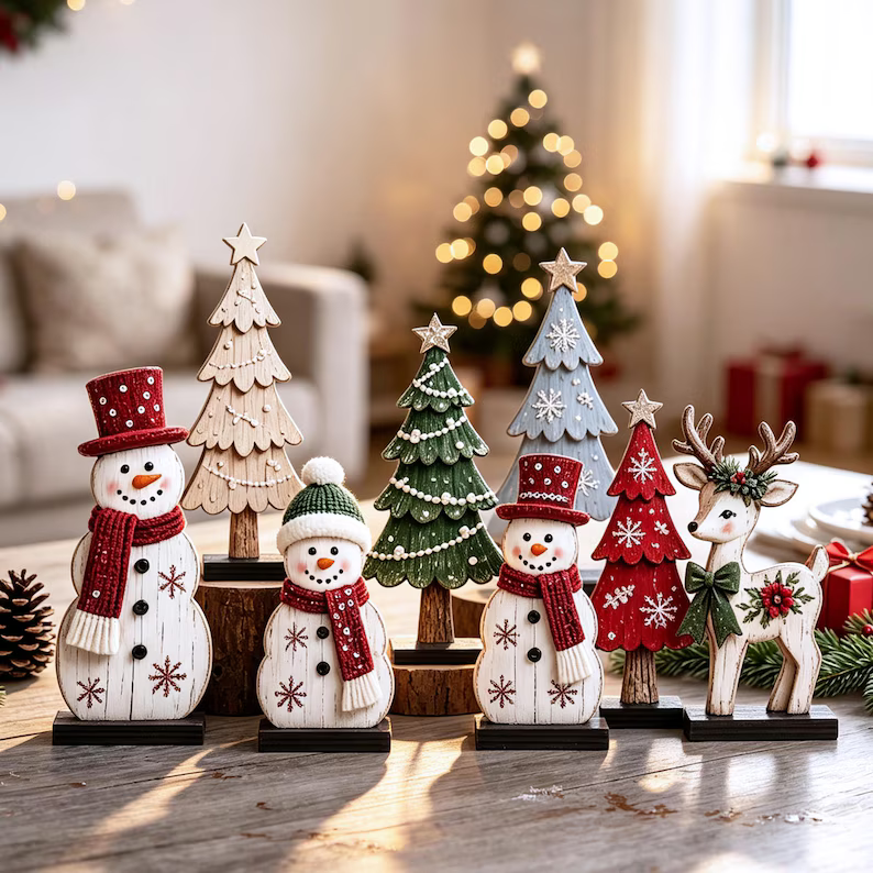 Rustic Wooden Christmas Tiered Tray Decor, Xmas Tree & Reindeer Signs, Winter Holiday Decorations for Mantel & Shelf 5d0c2a75-0272-428f-8b2f-b093e5ecf27b-r5.png