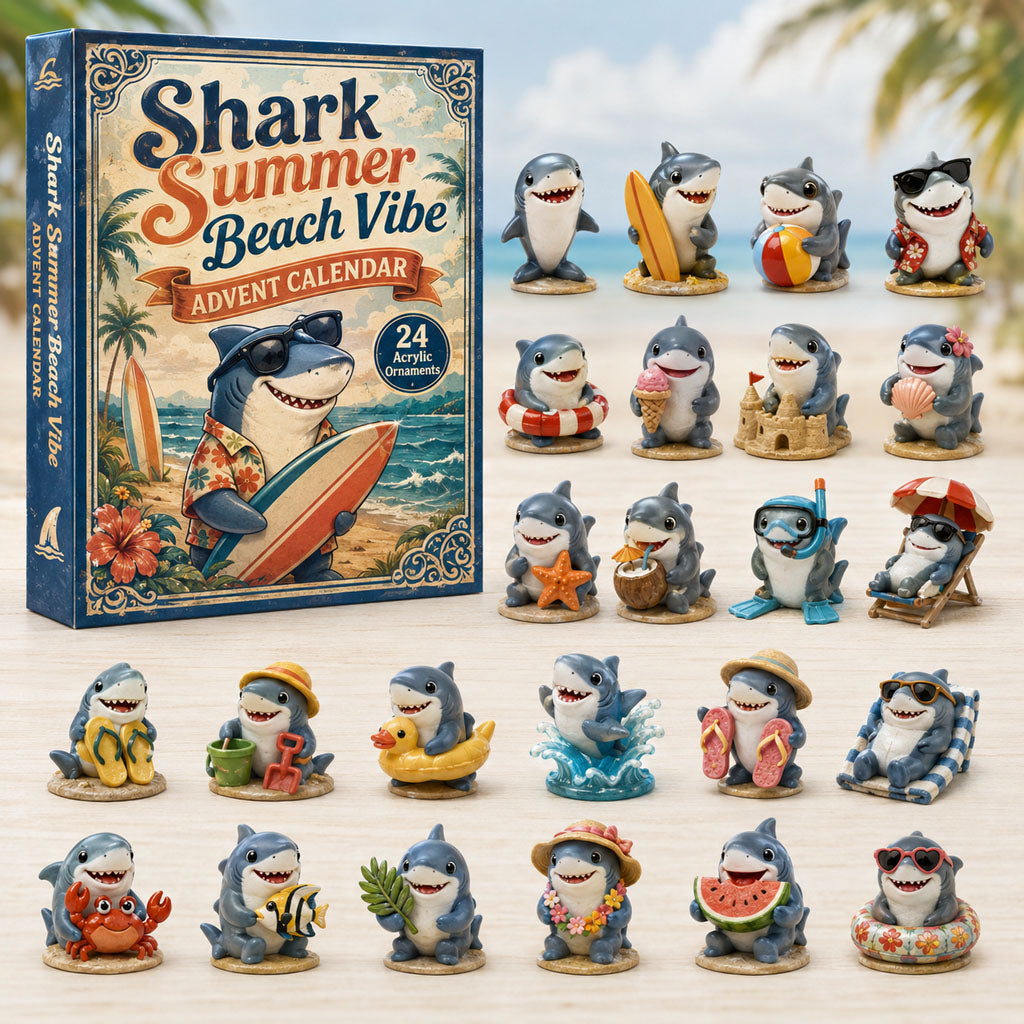 Shark Summer Beach Advent Calendar 2026 - 24-Day Festive Countdown, Acrylic Charms Blind Box - Gift For Shark Lovers 5d153233-bd10-49c7-b816-c239ffb78484-shark.jpg