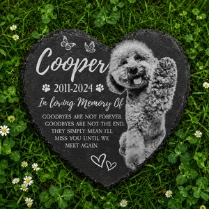 Personalized Photo Pet Memorial Stone: Engraved Dog Remembrance Gift