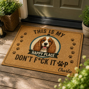 Happy Place Dog Doormat – Custom Pet Portrait & Name - Personalized Doormat 5d35ddab-30cd-4f56-a5c5-533768eab7c8.jpg