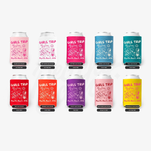 Girls Trip Beach Bachelorette Can Coolers, Coastal Personalized Can Sleeves, Custom Beach Coastal Vacation Trip Party Favors 5d4951ae-7d85-430b-b986-84a318f0aa56-banner-color.png