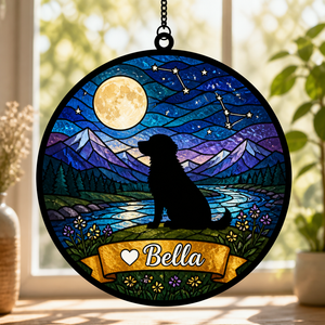 Twilight Mountains Personalized Dog Suncatcher - Personalized Suncatcher Stained Glass 5d4fea9f-deb0-4c9d-bd87-0b80145b2c52.png