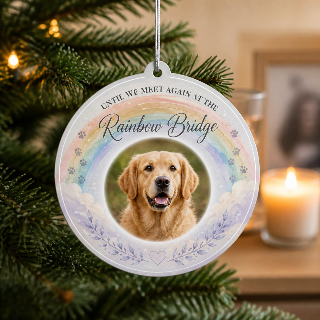 Rainbow Bridge Pet Memorial Photo Ornament - Personalized Aluminum Ornament 5d56197d-9c70-4ce2-acda-9b7fccf2156f.jpg