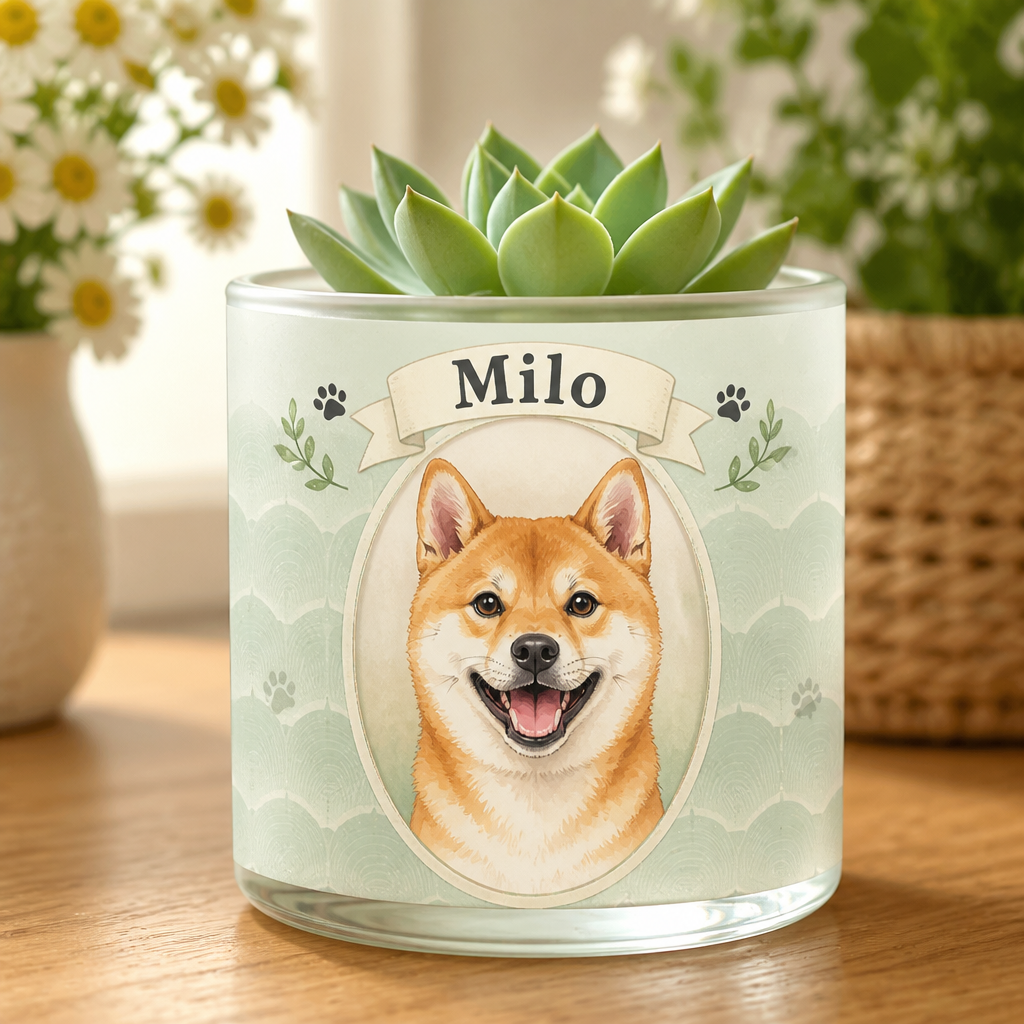 Scalloped Cameo Pet Portrait Planter - Personalized Mini Glass Plant Pot 5d5a6ead-7454-4869-aa05-e89fbcd81ba1.png