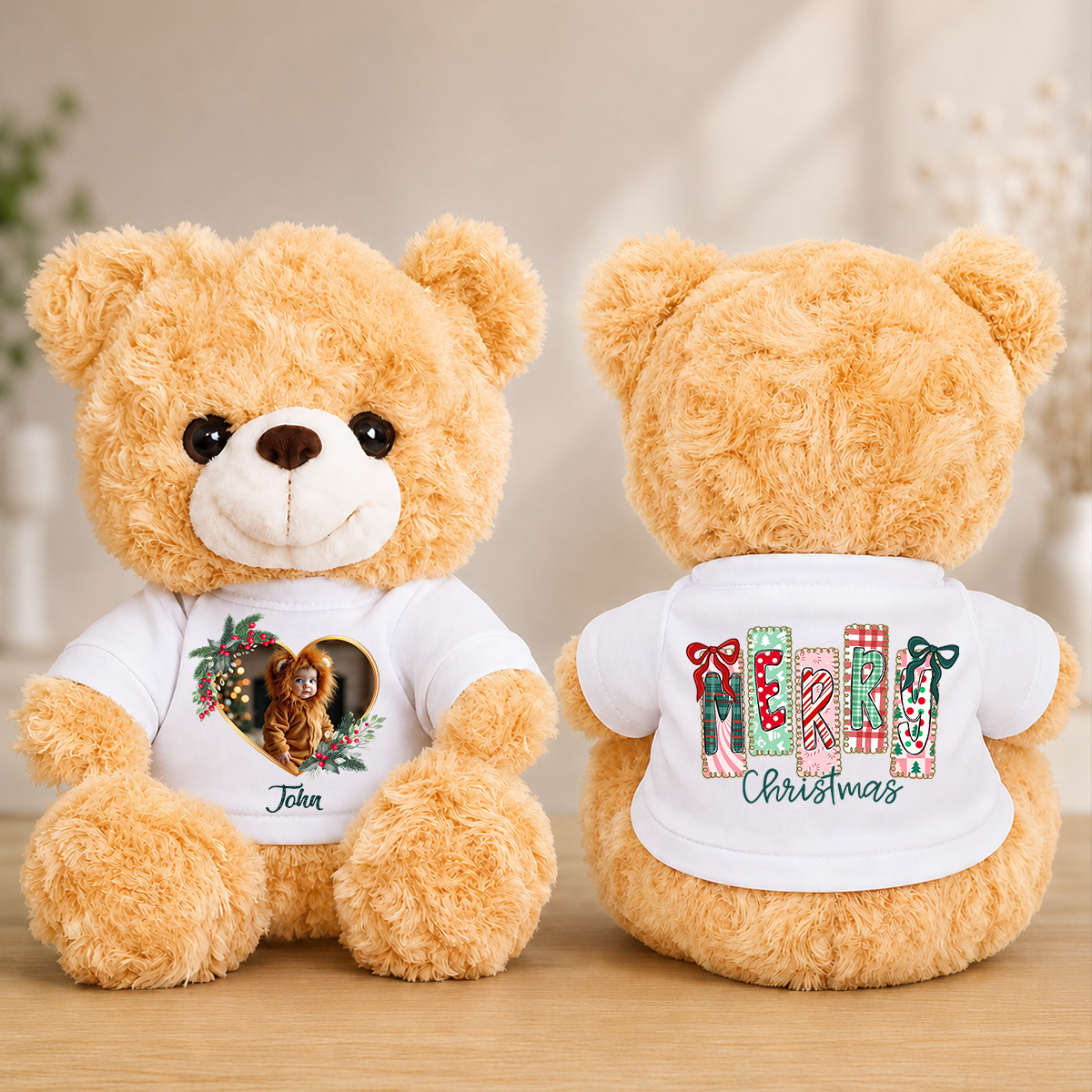Merry Christmas - Teddy Bear With Personalized Photo Shirt 5d6b821b-e7b3-4943-9e01-67d4e0378804-8.png