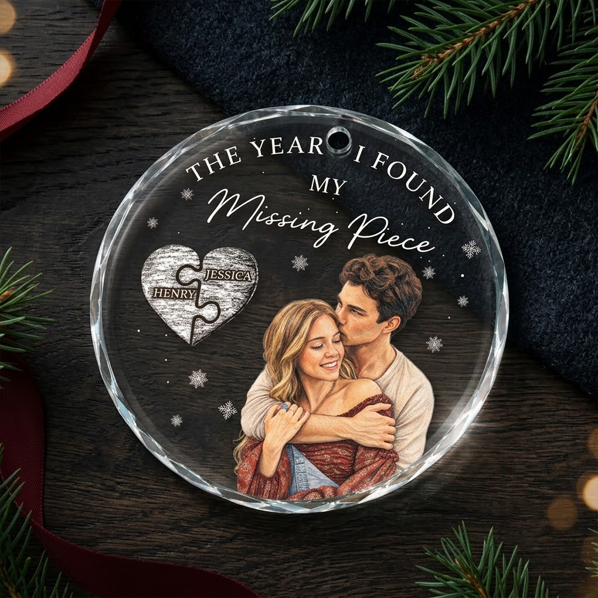 The Year I Found My Missing Piece - Personalized Crystal Ornament 5da38baa-158e-411c-b4a7-497f368563e7-4.png