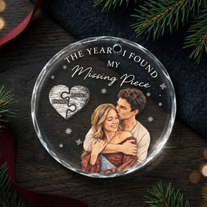 The Year I Found My Missing Piece - Personalized Crystal Ornament 5da38baa-158e-411c-b4a7-497f368563e7-4.png
